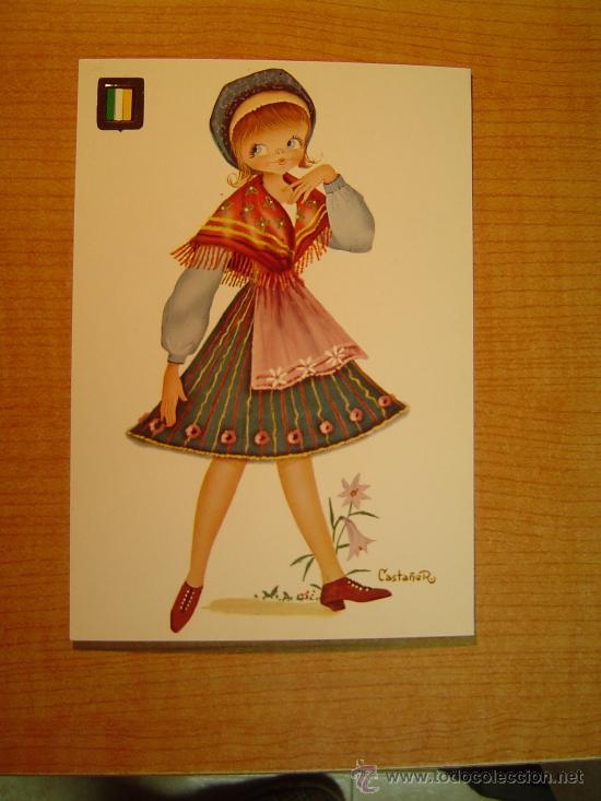 Postales: POSTAL TRAJES EUROPEOS IRLANDA  CASTA&Ntilde;ER SIN CIRCULAR