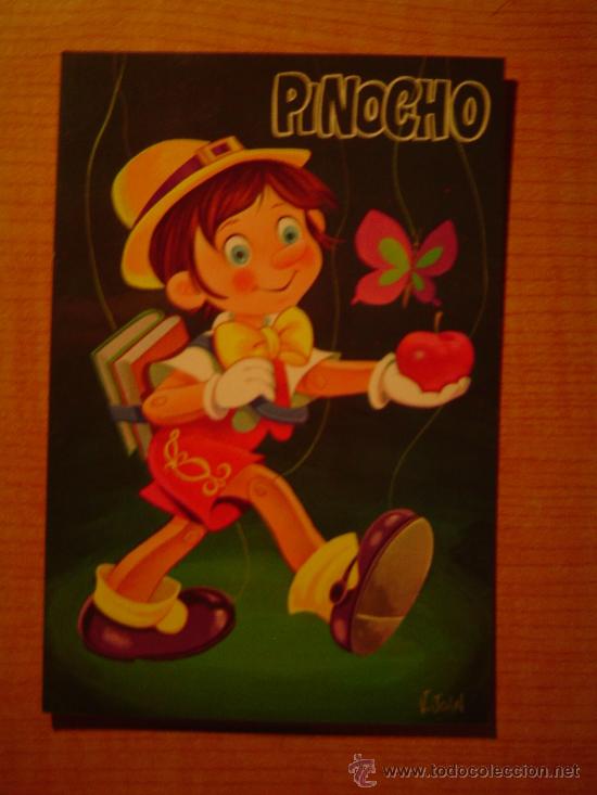 Postales: POSTAL  PINOCHO  ILUSTRADA V. JOAN SIN CIRCULAR
