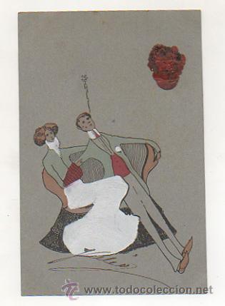 Postais: POSTAL COLOREADA A MANO. PAREJA. (SERIE 'FAVORIT'. K. V. I. B. 12, N&ordm; 40). (REVERSO SIN DIVIDIR).