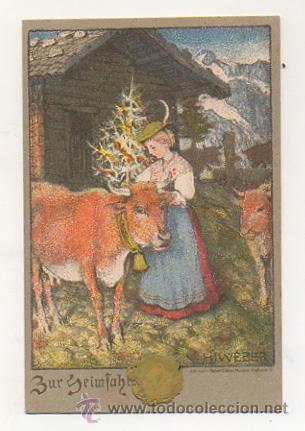 Postkarten: POSTAL ILUSTRADA POR H. J. WEBER. (LITH. ANST V. HUBERT KOHLER, MUNCHEN). REVERSO SIN DIVIDIR.