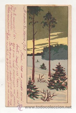 Cartoline: POSTAL ILUSTRADA. WINTERLUFT. SERIE 48 / 4. (REVERSO SIN DIVIDIR).