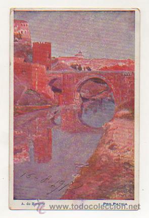 Postais: A. DE BERUETE. PRO PATRIA. CIRCULO ART&Iacute;STICO BARCELON&Eacute;S. SERIE OO. SOCORRO VICTIMAS DEL RIFF.