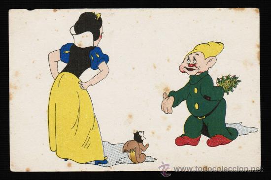 Postales: POSTAL BLANCANIEVES CON UN ENANITO - E. CUCHY