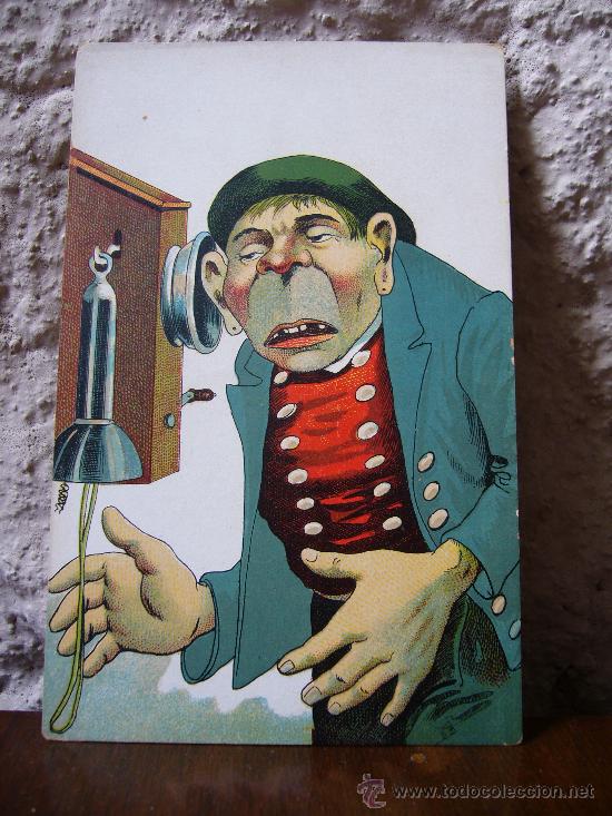 Cartoline: Postal antigua alemana comico - satirica