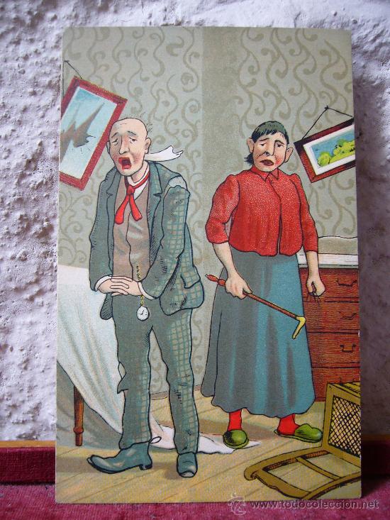 Postais: Postal antigua alemana comico - satirica