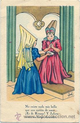 Postales: 5459- ROMEO Y JULIETA - IKON- EDIC. DEL ARTE - EDIT.ARTIGAS - SERIE 70 - ILUSTRADA POR JOAL