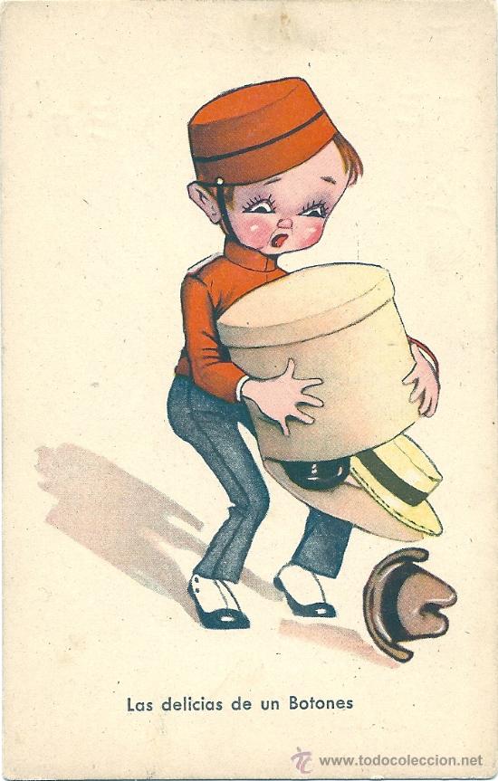 Postais: 5461- CMB SERIE N&ordm; 6 - COLEC CUPIDOS - PRECIOSA POSTAL - LAS DELICIAS DE UN BOTONES -