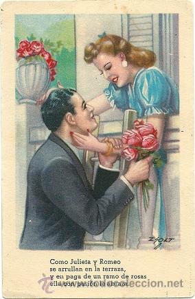 Postales: 5496 -ZSOLT - EDICION CMB. SERIE N&ordm; 74 - COMO ROMEO Y JULIETA