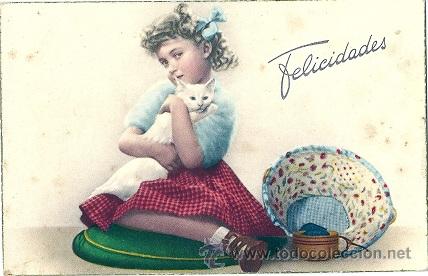 Postais: 8277 - ANTIGUA POSTAL DE FELICITACI&Oacute;N - EDICIONES CyZ SERIE 556