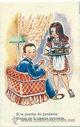 Postais: 8292 - EDICIONES TRIO - SERIE 74 - SI TE PRECIAS DE PRUDENTE... DATA 1953