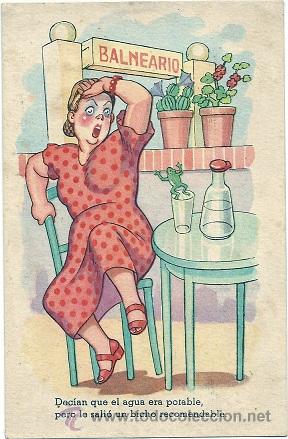 Cartoline: 8533 - GRACIOSA POSTAL EDIC. C.M.B. SERIE 43 - BALNEARIO &rdquo;DECIAN QUE EL AGUA ERA POTABLE&rdquo; DATA 1943