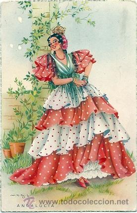 Cartoline: 8529 - M.R.G. -ANDALUCIA - PRECIOSA POSTAL TRAJE REGIONAL - EDICIONES CyZ SERIE 604