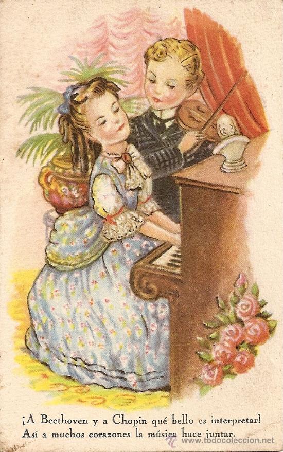 Postais: POSTAL INFANTIL CON PAREADO (A&Ntilde;OS 50)