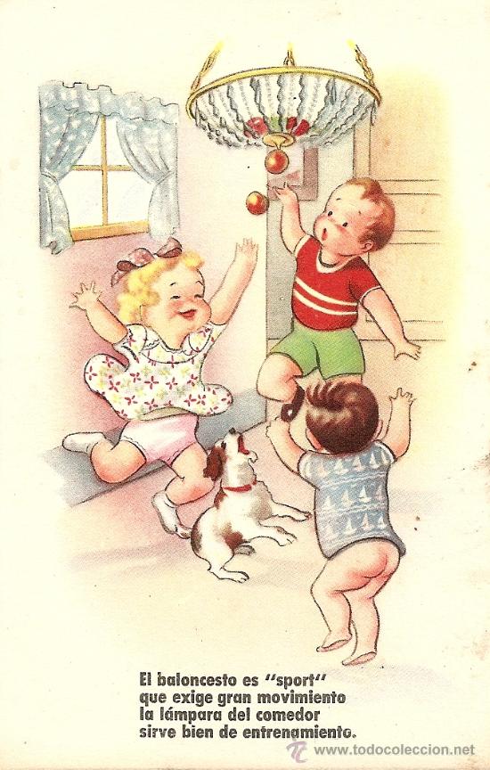 Postcards: POSTAL COMICA INFANTIL CON VERSO