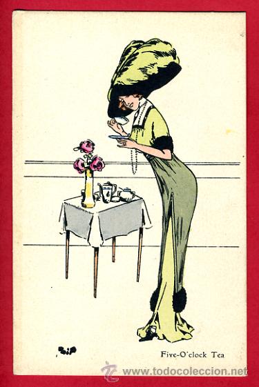 Cartoline: POSTAL ILUSTRADA, PRIP, FIVE-O&acute;CLOCK TEA,    P60999