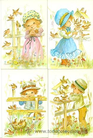 Postais: 8804- NURIA BAR&Oacute; - INTERESANTE EDIC. CyZ SERIE 7920 COMPLETA - UNA POSTAL ESCRITA POR LA AUTORA