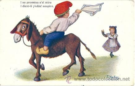 Postais: 8776 - POSTAL ILUSTRADA POR J. IBA&Ntilde;EZ -SERIE CARICATURAS N&ordm;500 - EDICIONES VICTORIA - DATA 1921