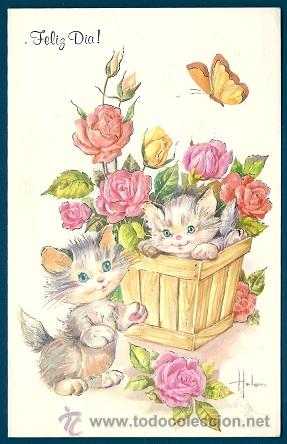 Postais: 8939 - DULZURA DE POSTAL- GATITOS EN RELIEVE - EDIC GOLDEN (139) - ILUSTRA HELEN - 18X11,5 CM
