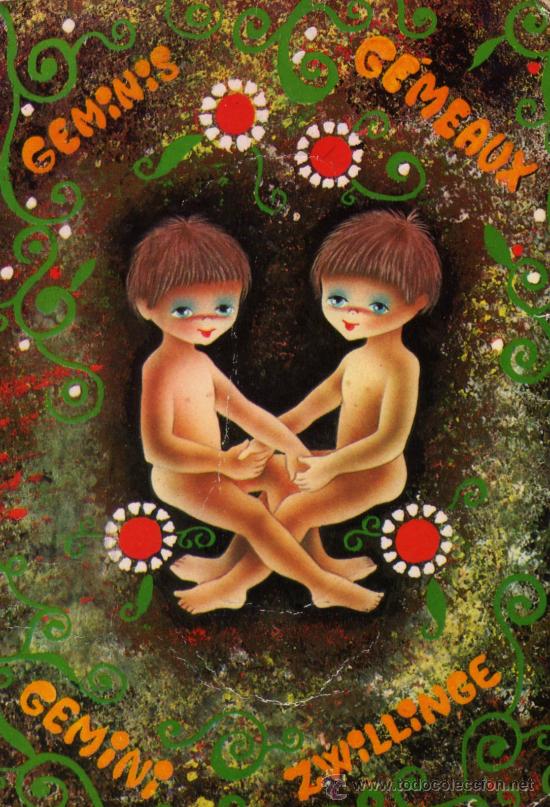 Cartes Postales: POSTAL HOR&Oacute;SCOPO G&Eacute;MINIS ESCRITA CIRCULADA SIN SELLO