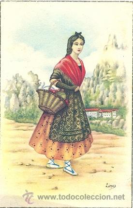 Postais: 8826 - MAGNIFICA POSTAL PRECIOSA ILUSTRACI&Oacute;N DE LOPEZ ESTAMPERIA RAM -SERIE 101.E 1954