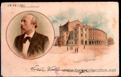 Postkarten: TARJETA POSTAL. HANS VON BULOW. 1901.