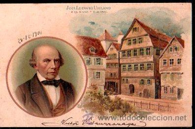 Postkarten: TARJETA POSTAL. JOH LUDWIG UHLAND. 1901.