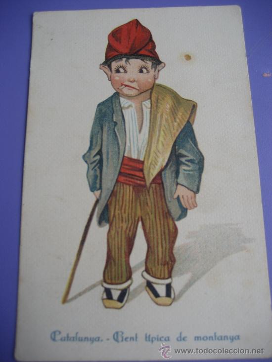 Postais: Catalunya. Gent tipica de montanya. Ed. Mauri. Petits Catalans. Circulada 1927