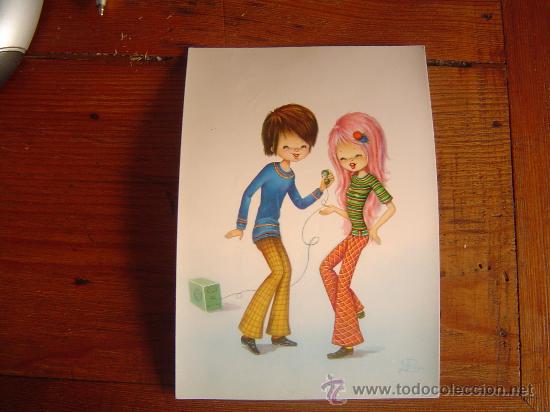 Postcards: Bonita postal parejita.bailando
