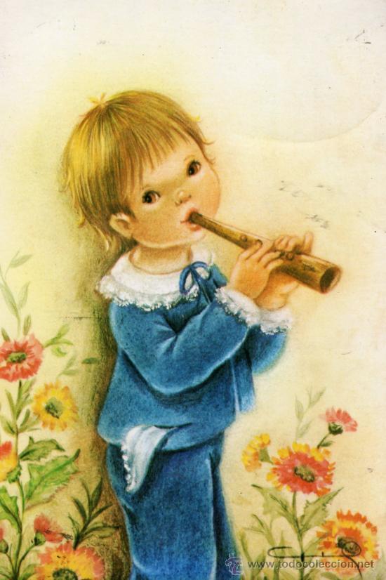 Postais: POSTAL MUSICIENS N&ordm; 4 ESCRITA CIRCULADA SELLO EDICIONES BERGAS