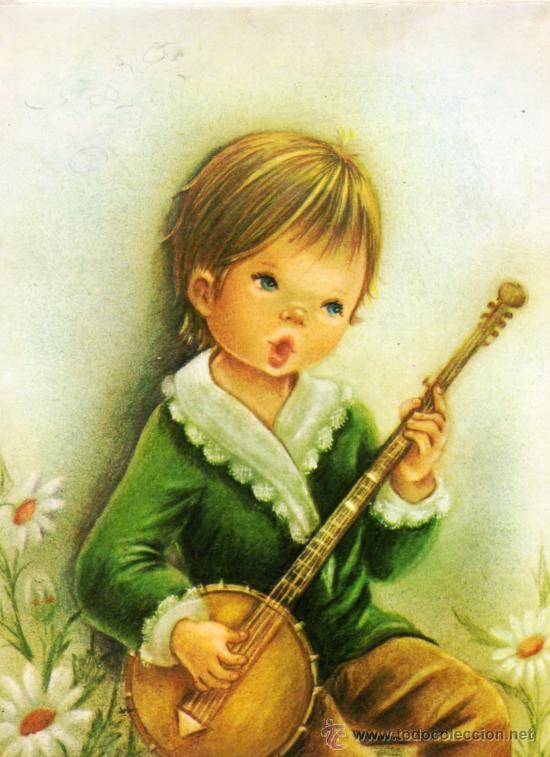 Postais: POSTAL MUSICIENS N&ordm; 3 ESCRITA CIRCULADA SELLO EDICIONES BERGAS