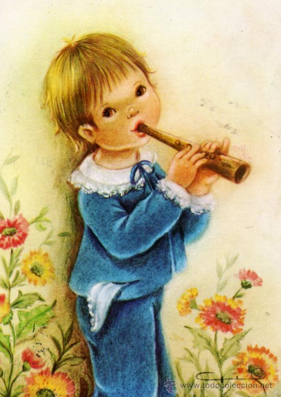 Postais: POSTAL MUSICIENS N&ordm;4 ESCRITA CIRCULADA SELLO EDICIONES BERGAS