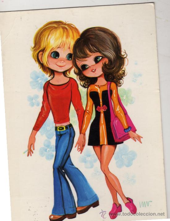 Postais: POSTAL N&ordm; 1 COUPLES ESCRITA CIRCULADA SELLO EDICIONES BERGAS