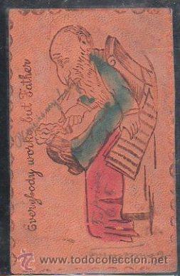 Postkarten: TARJETA POSTAL HUMORISTICA. 'EVERYBODY WORKS BUT FATHER'