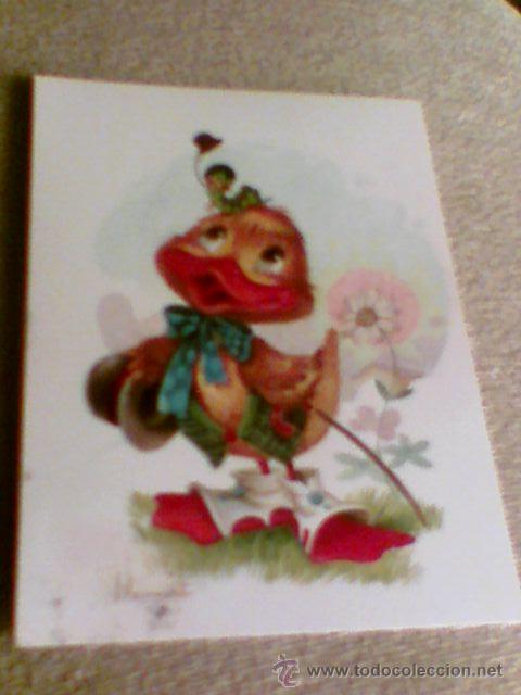 Cartoline: Postal dibujo Vernet patito infantil circulada a&ntilde;os 70 Ed Cobas *B41