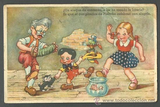 Postales: 0659B - PINOCHO - EDICIONES COL&Oacute;N- POLITIPIA ARTISTICA BENISI -SERIE  107.5 - DATA 1945