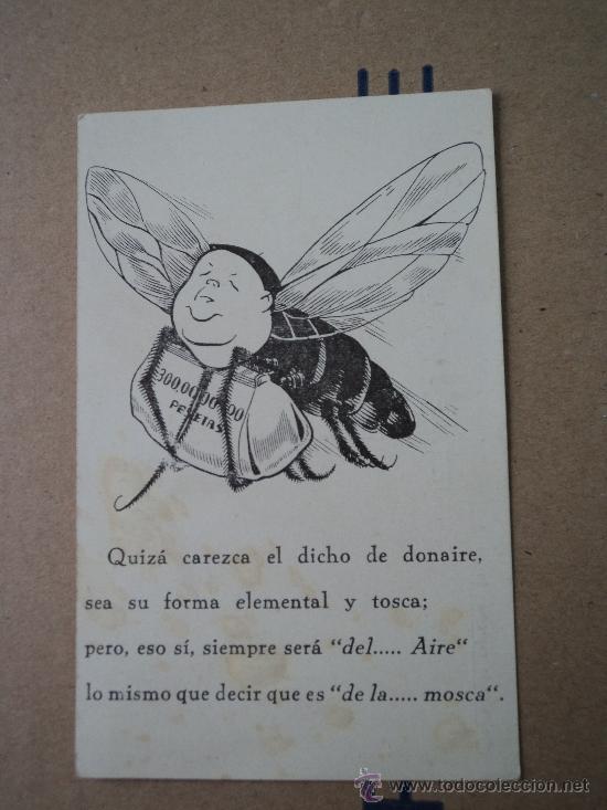 Postkarten: Tarjeta - Dibujo caricatura Mosca.