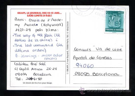 Postales: Ilustra *Blachon - Okapi* Ed. Okapi. Circulada. - Foto 2