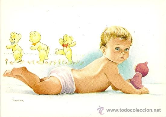 Bonita Postal Precioso Nino Dibujo Moreno E Sold Through Direct Sale