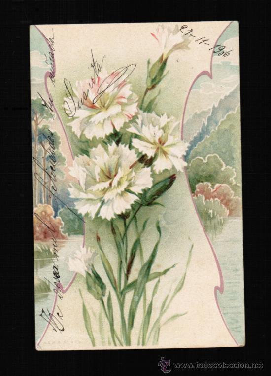 Postais: BONITA POSTAL TEMA FLORES