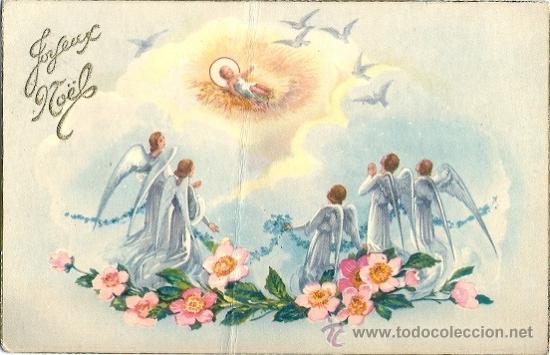 Cartoline: 0727G -UN CORRO DE ANGELES ALABAN AL NI&Ntilde;O- EDI. SUPERLUXE (PARIS - PRECIOSA POSTAL - DATA 1949