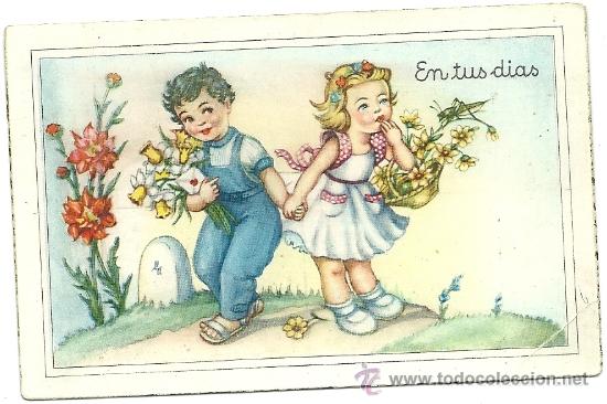 Postais: 0776k - ANTIGUA POSTAL - EN TUS D&Iacute;AS - EDICIONES CIMA SERIE 505 - DATA 1948 - GIMILE?