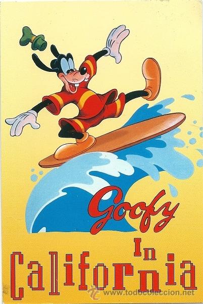 Cartes Postales: 6063X - GOOFY EN CALIFORNIA -EDIC MICKEY'S CALIFORNIA COLLETION - LMG/46CH- THE WALT DISNEY COMPANY
