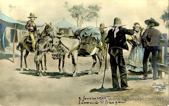 Postkarten: Dibujo de J. Chac&oacute;n Montoro