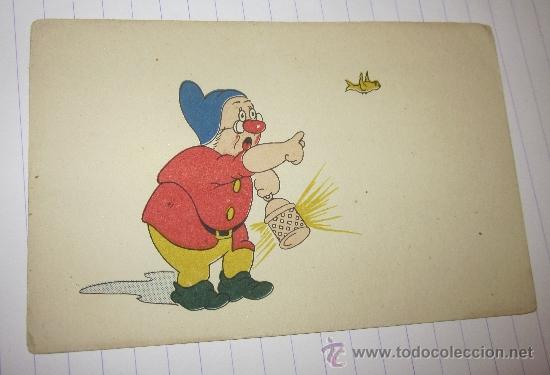 Postales: ANTIGUA POSTAL,ENANITO BLANCANIEVES,DISNEY,E.CUCHY,A&Ntilde;OS 30 &Oacute; 40