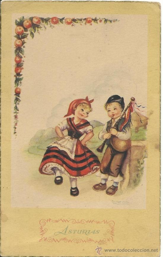 Postais: POSTAL EDITORIAL ARTIGAS/LAIETANA.-SERIE 5029 ASTURIAS.- ILUSTRADOR GIRONA