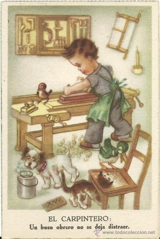 Cartes Postales: POSTAL EDICIONES MICROCROM SERIE 700/6.-EL CARPINTERO
