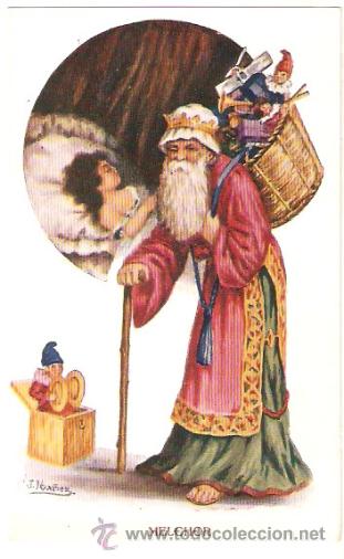 Postcards: POSTAL ILUSTRADA. Rey Mago y juguetes. Ed. VICTORIA. N&ordm; 657. J. IBA&Ntilde;EZ.Vell i Bell