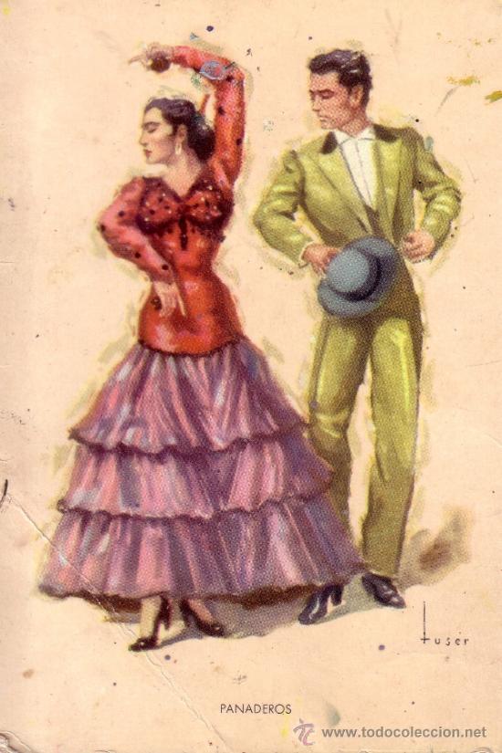 postal dibujo baile panadero - parejas - folklo - Acheter Cartes postales  anciennes de dessins et caricatures sur todocoleccion