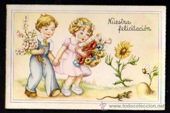 Postkarten: Postal infantil. CyZ. 505 Circulada 1951.