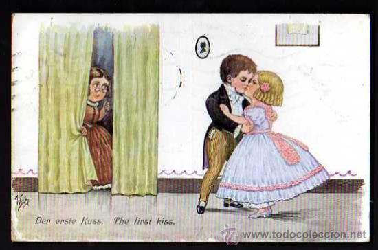 Postkarten: Postal infantil. Circulada 1913.